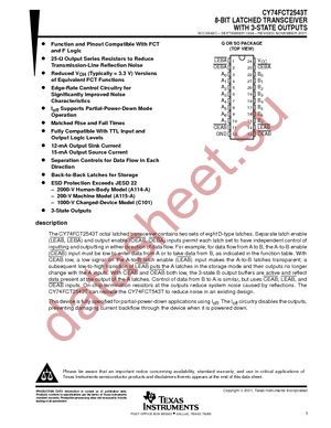 74FCT2543ATSOCTE4 datasheet  